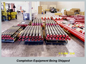 Completion Equipment  Being Shipped